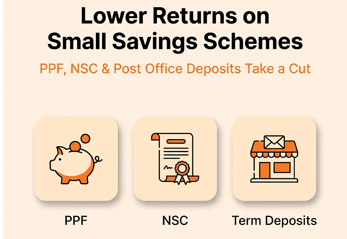Learn how lower PPF, NSC, and post office rates affect savings and portfolio allocation.