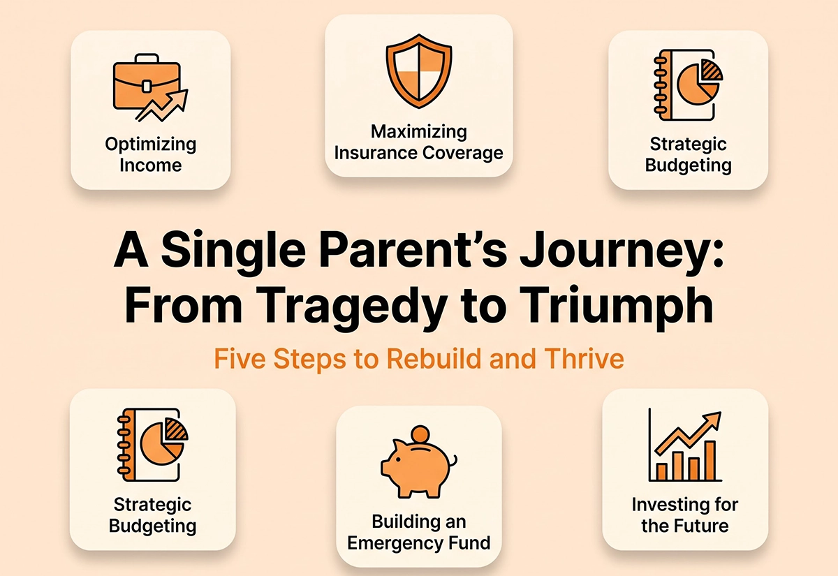 Five steps to rebuild include optimizing income, insurance coverage, budgeting and investing
